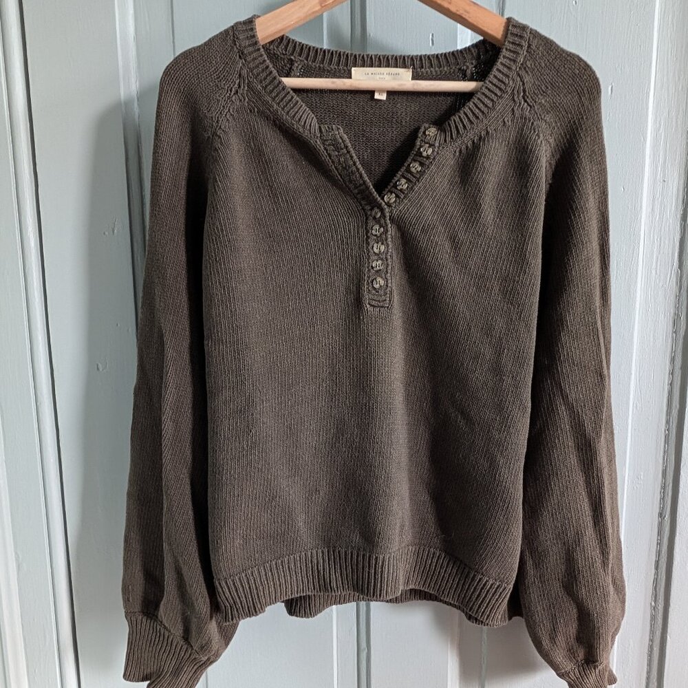 Sezane Leontine Knit Cotton Sweater / Pullover - XL Authentic!